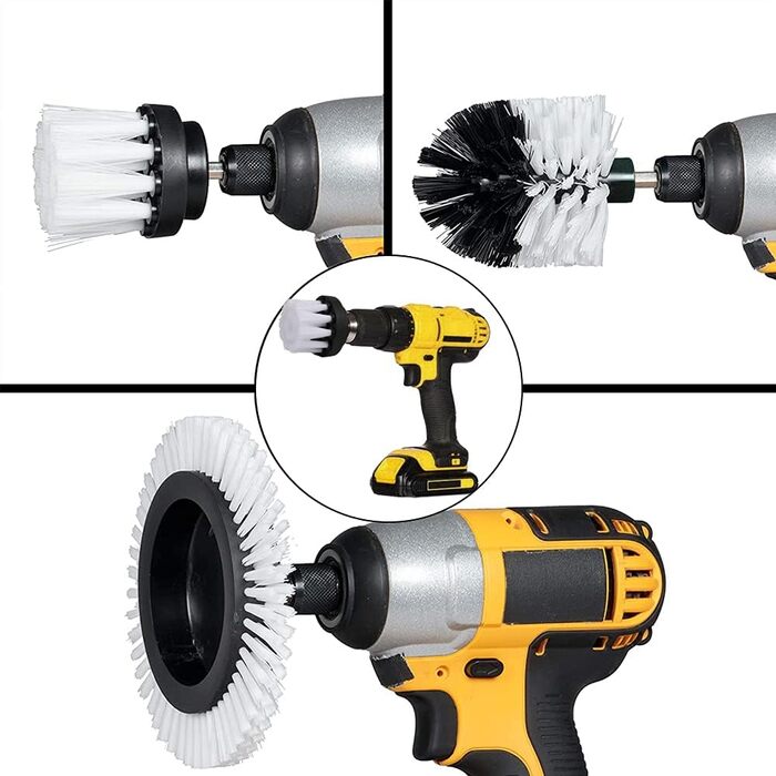 Набір насадок для щітки, Насадка для щітки Акумуляторна викрутка 5 шт. Щітка для чищення Ободна щітка Скруббер Набір щіток для чищ