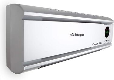 Настінний обігрівач Orbegozo SP 6500, 2000 Вт, пульт дистанційного керування, щоденне та тижневе програмування, захист від перегріву, світлодіодна панель, 1 літр, 44 дБ, пластик, кераміка, сріблястий