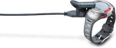 Пульсометр Beurer PM 70, вимірювання серцевого ритму, управління часом, водонепроникний, кріплення для велосипеда та інтерфейс для ПК, тест фізичної підготовки