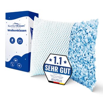 Подушка MKS 80x80 Ергономічна подушка-хмара для релаксації Мяка подушка для сну на спині, боці та животі Подушка з піни з ефектом памяті 80x80 з охолоджувальним гелем для кращого сну Подушка для сну 80 x 80 см