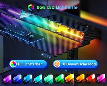 Електричний стіл OffiGo з регульованою висотою та RGB-підсвічуванням