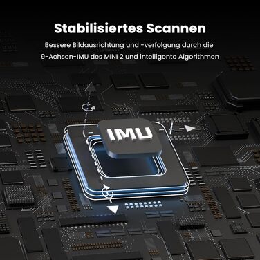 Ручний 3D-сканер Revopoint MINI 2 для 3D-друку, точність 0,02 мм, 16 кадрів в секунду, промислове блакитне світло, кольоровий скан