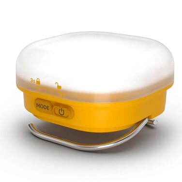 Акумуляторний світлодіодний ліхтар для кемпінгу Silva Glow - Акумуляторні кемпінгові та вуличні лампи та ліхтарі з USB-C - 350 люменів та 4 рівні яскравості - Біле та тепле кемпінгове світло - Час горіння 156 годин - Водонепроникний вуличний ліхтар жовтог