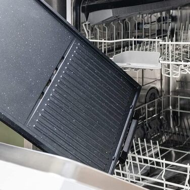 Електричний настільний гриль Cecotec PerfectRoast 3000 Inox 3000 Вт, комбінована поверхня з антипригарним покриттям, регульований термостат, піддон для збору жиру