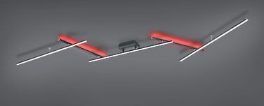 Стеля LED-світильник Trio Leuchten Arvin 628410532, матовий чорний метал, 22 Вт, з пультом керування та зміною кольору