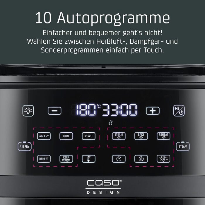 Фритюрниця та пароварка - їжа буде хрусткою зовні та соковитою всередині, дуже великий об'єм кошика 7 літрів, пароварка та фритюрниця, фритюрниця без олії/жиру, 700 -