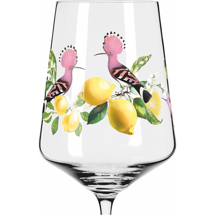 Келих для аперитиву 500 мл - набір 2 - серія Sommertau - для шприца, шприцера - лимонний мотив - зроблено в Німеччині, жовтий, зел