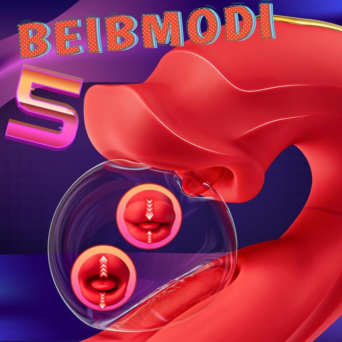 Фалоімітатор-вібратор Naughty Devil для жінок з APP, 5 режимів «язика», 7 режимів вібрації та 7 режимів ударів