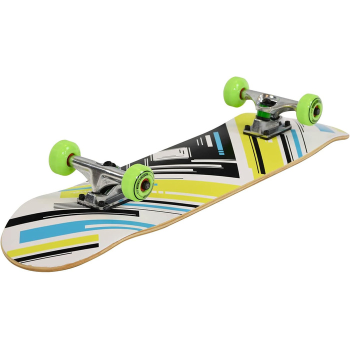 Скейтборд MAXOfit Maple 31" Charisma Green – 7-шаровий клен, алюмінієві траки 5", ABEC-7, яскравий дизайн для новачків та профі