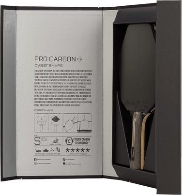 Ракетка для настільного тенісу Stiga Pro Carbon Plus Cybershape 5 Star FL (1215-0401-35)