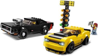 Конструктор LEGO 75893 Speed Champions 2018 Dodge Challenger SRT Demon і Dodge Charger R/T 1970 року, ралійний автомобіль, іграшко