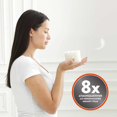 Розумна подушка OCTASLEEP 40x80 см - дихаюча та охолоджувальна подушка для сну - подушка з чохлом - ергономічна адаптація до голови та шиї - подушка для шиї
