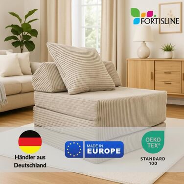 Розкладний матрац 200x70x10 см з узголів&39ям та подушкою Розкладне гостьове ліжко для дитячих кімнат та кемпінгу, матрац з пінопласту Портативний розкладний матрац Розкладний вельветовий матрац Світло-зелений