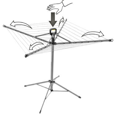 Сушарка для білизни підлогова Casa Si Pop-Up Rotary 20m Grey (CS92039B002)