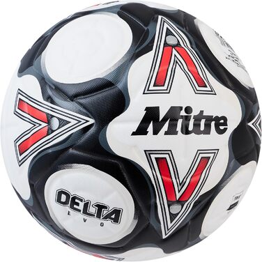 Футбольний м'яч Mitre Unisex Delta Max Professional, білий/криваво-помаранчевий/зелений/золотий, розмір 5 5 Білий