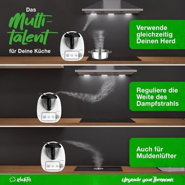 Підходить для Thermomix TM5, TM6, TM31, Monsieur Cuisine - Парове відведення для захисту навісних шаф - Аксесуари Thermomix для Vorwerk TM-5 TM-6 TM-31 для перенаправлення пари