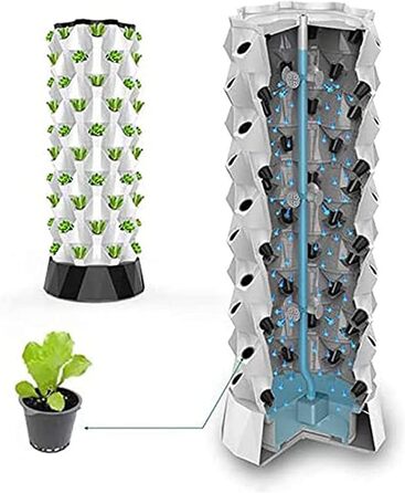 Для трав, фруктів і овочів із зволожуючим насосом, таймером, адаптером, грядкою для посіву та сітками, 8 поверхів