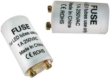 Стартовий міст для світлодіодних трубок T8 Стартерний міст із запобіжниками Світлодіодна люмінесцентна лампа, 4 шт.