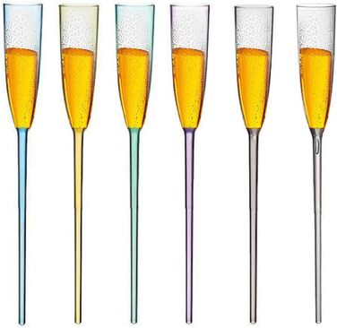 Загальні плаваючі келихи для шампанського, келихи для шампанського для басейну, 6 шт. акрилові келихи для вина, плаваючі флейти дл