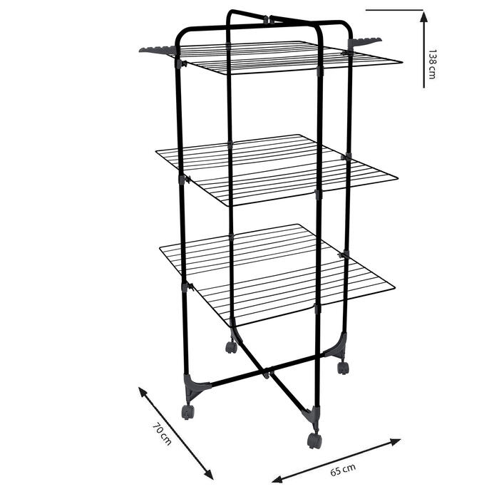 Сушарка для білизни підлогова Casa Si Athletic 3 Black (CS92185E04E)