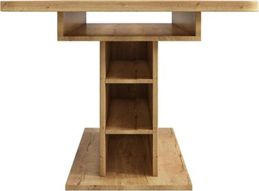 Дерев&39яний обідній стіл Merax, розсувний обідній стіл з місцем для зберігання, прямокутний кухонний стіл, для вітальні та їдальні, 110/130Д x 70Ш x 75В см, натуральний колір