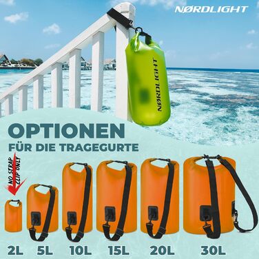 Водонепроникний мішок Nordlight Dry Bag - 2л 5л 10л 15л 20л 30л літр Водонепроникний гермомішок Duffel Bag Водонепроникний сухий м