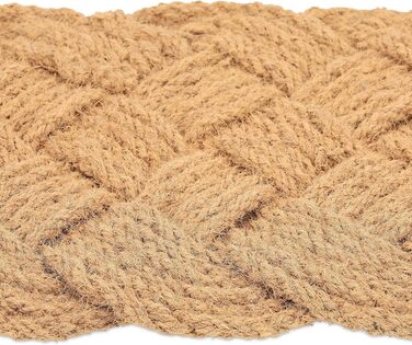 Килимок для дверей Relaxdays Coconut, з вузлуватим візерунком, 75 x 45 см, ручної роботи, двосторонній, натуральний