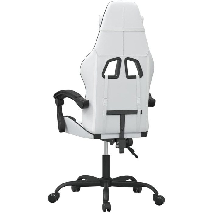 Ігрове крісло Gecheer Офісне крісло Ігрове крісло Ергономічне ігрове крісло Поворотне ігрове крісло Біле та чорне зі штучної шкіри