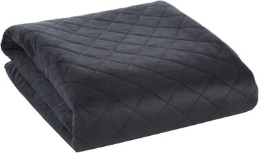 Декоративний плед, чохол для стільця 70x160, ковдра на диван, стьобана ковдра 170x210, універсальна ковдра LUIZ5 (Чорний, 170 x 210 см) 170 x 210 см Чорний