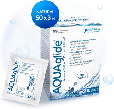 Інтимний лубрикант JOYDIVISION AQUAglide Natural, 50×3 мл