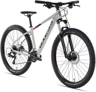 Гірський велосипед Axess Brash MTB Hardtail 16-швидкісна передача Гідравлічні дискові гальма, сірий, 21 дюйм