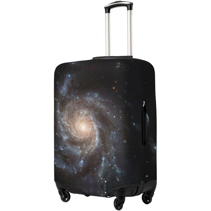 Чохол для багажу Космічна спіраль захисний еластичний чохол-обкладинка для валізи з принтом, чорний, розмір 90