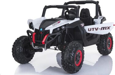 Дитячий електромобіль 12В 2-місний, NEW RSX електричний баггі для дітей, білий, з пультом дистанційного керування 2,4 ГГц, 36 міся