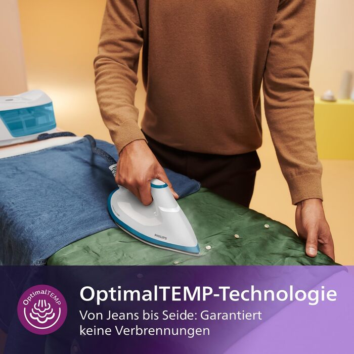 Парогенератор Philips серії PerfectCare 6000 - 2400 Вт, подача пари 500 г, тиск 6,5 бар, технологія OptimalTEMP, резервуар 1,8 л,