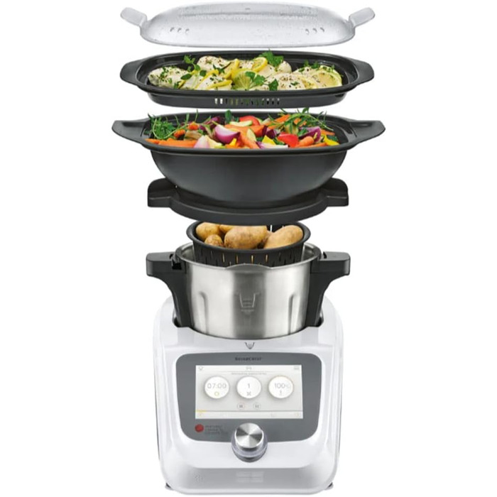 Тренд SKMC 1200 F6 800 Вт, 7-дюймовий кольоровий дисплей, білий