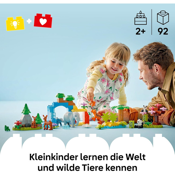 Конструктор LEGO DUPLO 10446, 3-в-1 Сім'ї Диких Тварин, 92 деталі