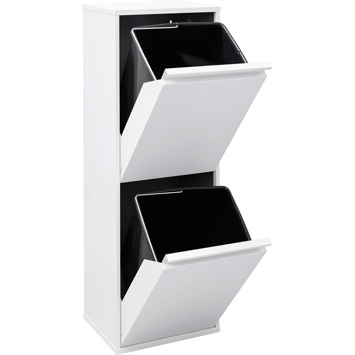 Сталева система розділення відходів 2 відділення для кухонних відходів 2 відділення для сміття 2х17л (34л) Знімний внутрішній конт