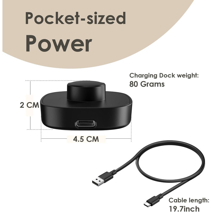 Розумний зарядний пристрій Smart Ring розміру 11 сумісний з нашим Ring Gen3, док-станція для швидкої зарядки, включаючи кабель USB-C, зарядний пристрій для розмірів 6/7/8/9/10/11/12/13