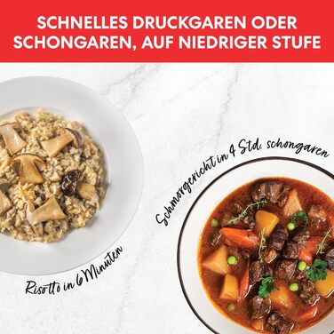 В-1 5.7 л - скороварка, мультиварка, рисоварка, сотейник, йогуртниця, пароварка та підігрівач їжі, чорна/нержавіюча сталь Duo 5.7 літрів, 7-