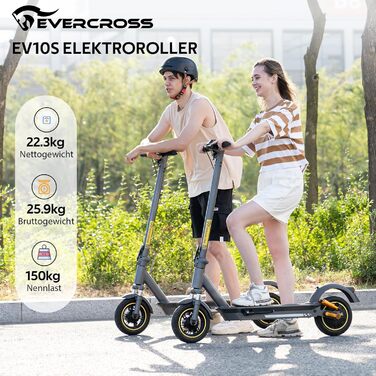 Електросамокат EVERCROSS EV10S MAX з допуском до дорожнього руху, 500 Вт, 80-150 км, складаний