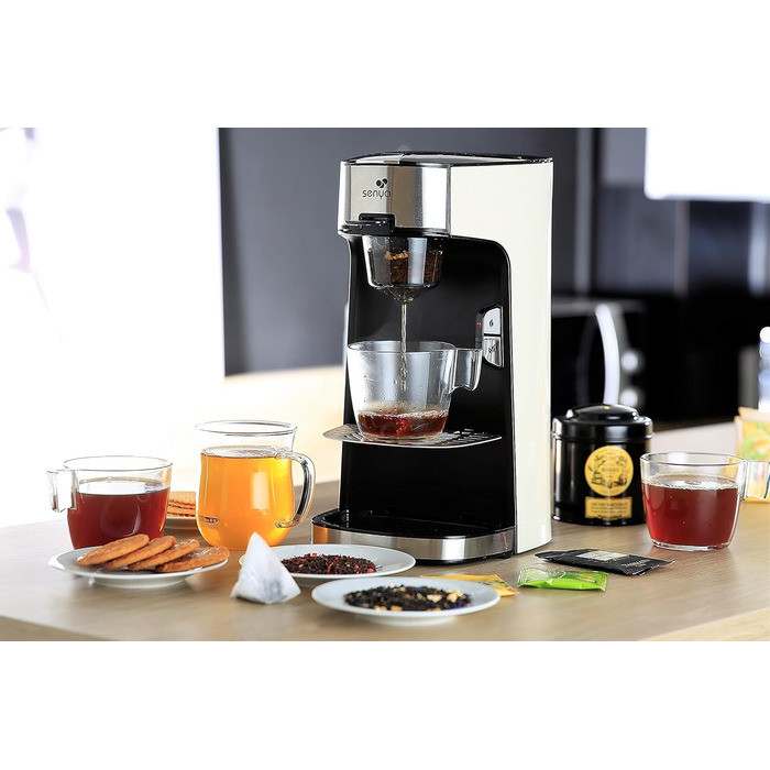 Чайник Senya SYBF-CM013-C, 1400, нержавіюча сталь, кремова чайна машина крем