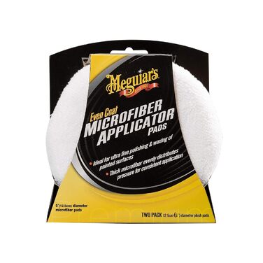 Скляний рушник Meguiar's X190301EU Perfect Clarity - ганчірка для чищення скла, подушечка-аплікатор Blue & X3080EU Even, подушечка-аплікатор з мікрофібри, комплект із 2 упаковок із скляним рушником Pad