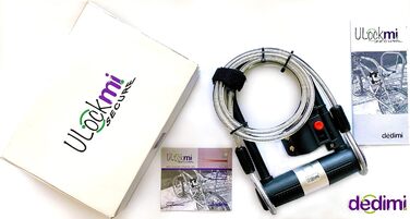 Велосипедний замок Ulockmi U-Lock 16 мм трос 120 см (Ø 10 мм), 3 ключі та кронштейн, водонепроникний комплект U-Lock для велосипеда, гірського велосипеда та електровелосипеда (чорний)