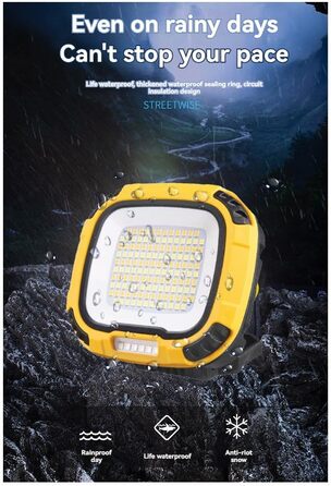 Портативний світлодіодний ліхтар-прожектор, потужне світло, ліхтарик для кемпінгу на свіжому повітрі, риболовлі, надзвичайних ситуацій, акумуляторний робочий ліхтарик з гачком