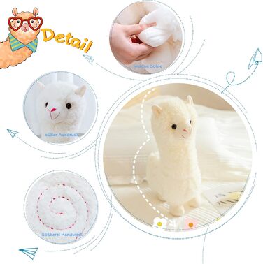 М'яка іграшка Celawork Альпака плюшева, 25 см біла