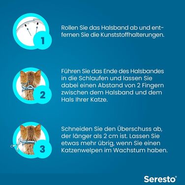 Нашийник від кліщів Elanco Seresto для котів 7-8 місяців ефективного захисту від кліщів та бліх, довжина 36 см, 1,25 г 0,56 г