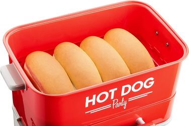 Велика машина для приготування хот-догів із відділенням для підігріву булочок - пароварка для вечірки з хот-догами