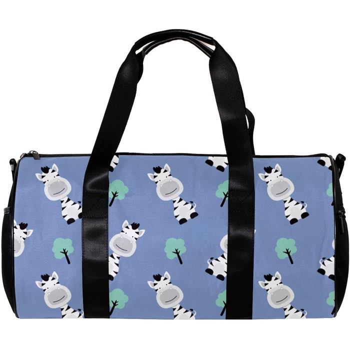 Спортивна сумка, маленька дорожня сумка, сумка для йоги, з милим принтом зебри та казковим деревом, фітнес-сумка для активного відпочинку, сумка-шопер