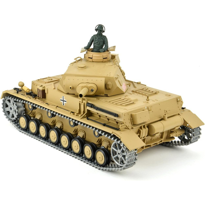 Радіокерований танк Kampfwagen IV Ausf.F-1 Heng Long 116, сірий, з функцією дистанційного керування та металевою коробкою передач, металевими гусеницями та 2.4Ghz - PRO - V7.0