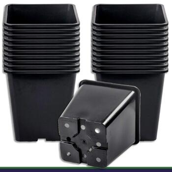 Горщик для рослин 11 L чорний 25x25x26 см Горщик для квітів Кашпо Горщики для рослин, 20 шт.